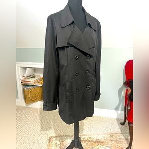 Vertigo Black Jacket Silk Lined Coat Designer Women's Jacket Size L